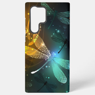 Coque Samsung Galaxy Vol libellule lumineuse verte