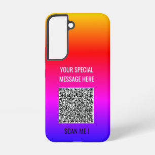 Coque Samsung Galaxy Votre QR Code Scan texte personnalisé Samsung Gala