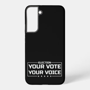 Coque Samsung Galaxy Votre vote Votre police blanche de voix