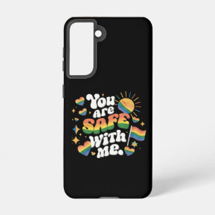 Coque Samsung Galaxy Vous êtes en sécurité avec moi LGBT Arc-en-ciel Ga