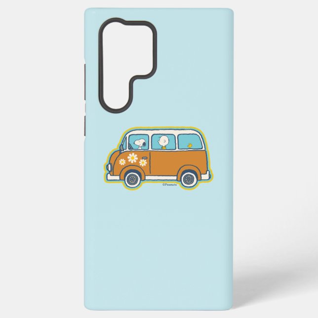 Coque Samsung Galaxy Voyage sur route | Peanuts Road Trip Van (Verso)