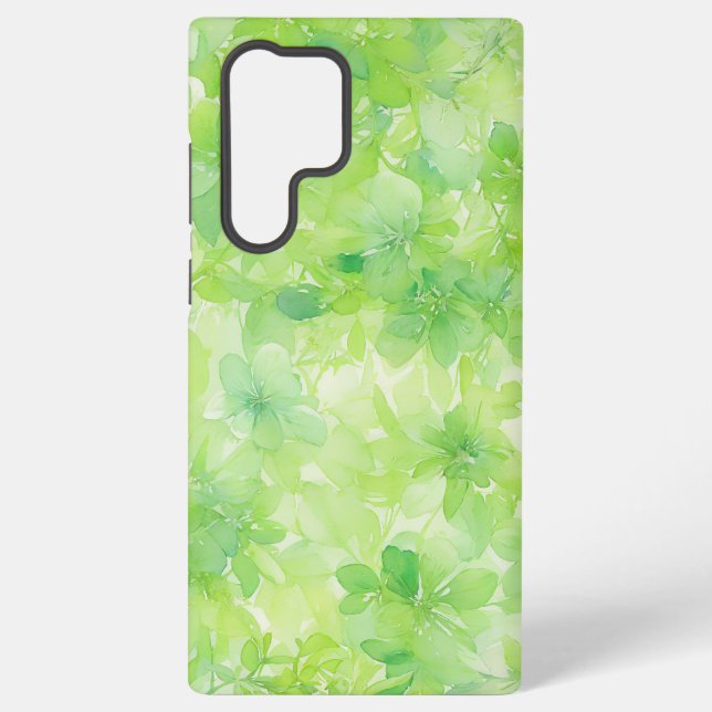 Coque Samsung Galaxy Watercolor Greenery and Flowers Phone Case (Verso)