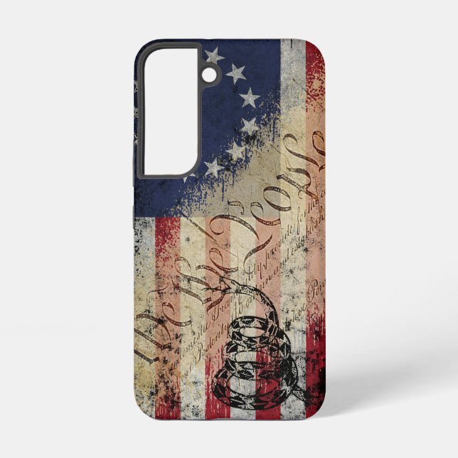 Coque Samsung Galaxy We The People Betsy Ross American Flag and Snake (Verso)