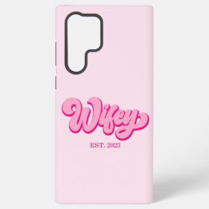 Coque Samsung Galaxy Wifey Est Rose Retro. Année fiancée de mariée