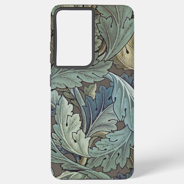 Coque Samsung Galaxy William Morris Acanthus Sage Fleur Floral Botaniqu (Verso)