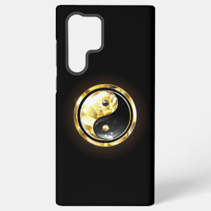 Coque Samsung Galaxy Yin Yang or sur noir
