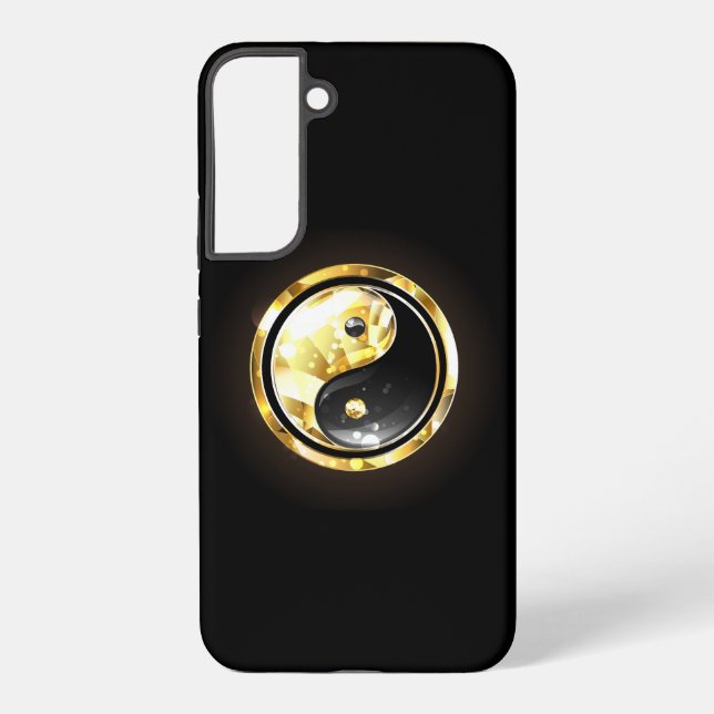 Coque Samsung Galaxy Yin Yang or sur noir (Verso)