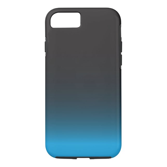 Coque simple noir et bleu iPhone 7, robuste (Dos)