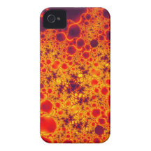 Coque smartphone orange fractal