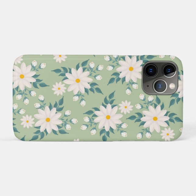 Coque sophistiqué Floral iPhone 11 (Dos (Horizontal))
