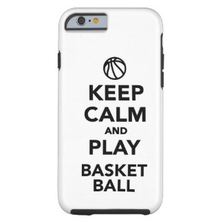 Coque Tough iPhone 6 Gardez le basket-ball de calme et de jeu