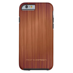 Coque Tough iPhone 6 Motif-Monogramme en bois rouge