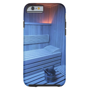 Coque Tough iPhone 6 Un sauna dans la lumière bleue, Suède