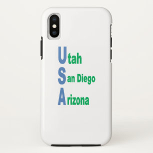 Coque Tough iPhone X USA TOURISM