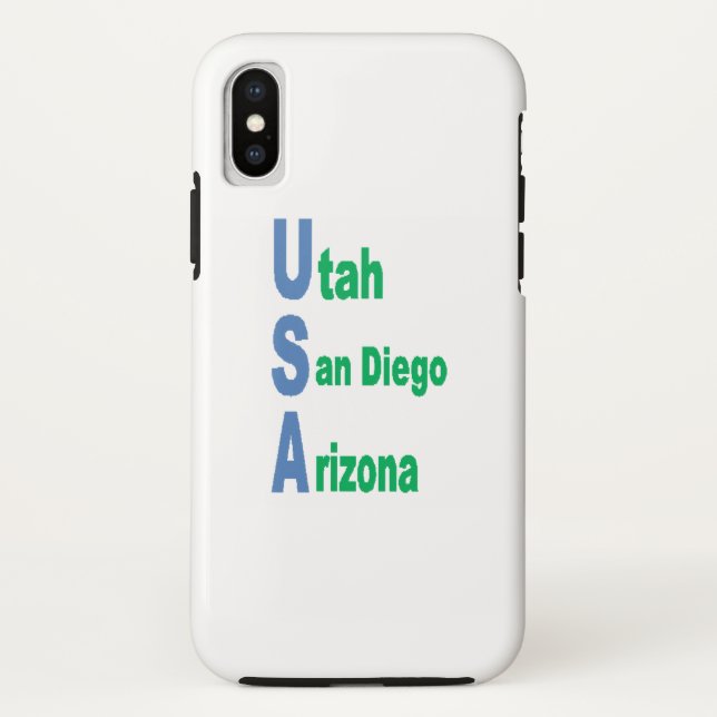 Coque Tough iPhone  X USA  TOURISM (Dos)