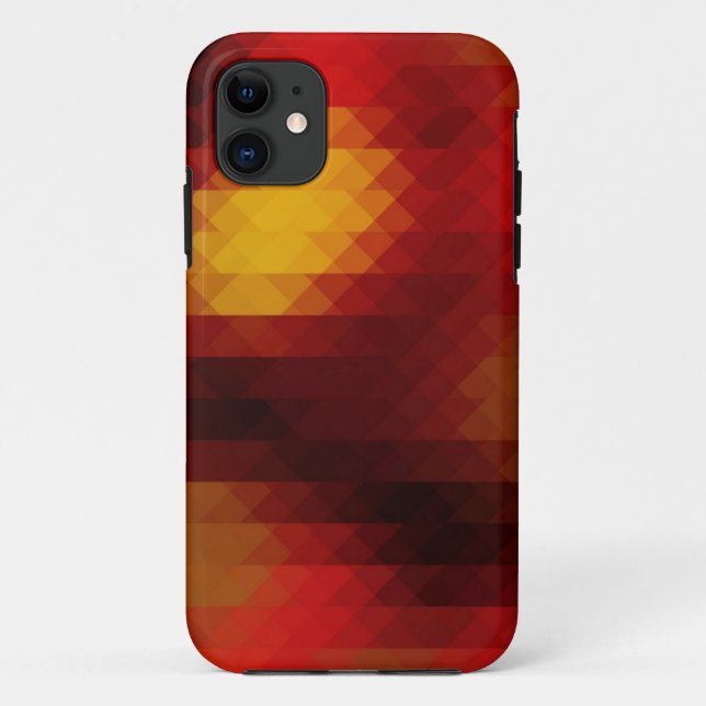 coque Triangle Mosaïque "En feu" iPhone 5/5S (Dos)