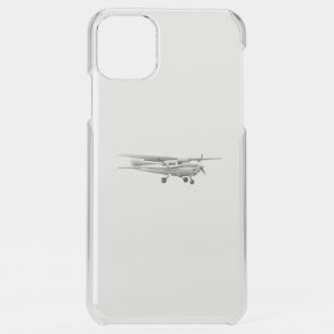 Coque Pour iPhone 11 Pro Max Aéronef classique Cessna Silhouette Flying Burst