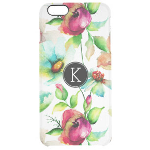 Coque iPhone 6 Plus Aquarelles modernes Peonies roses & Fleurs Collage