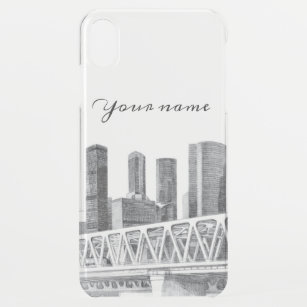 Coque Pour iPhone XS Max Dessin au crayon du pont Metro