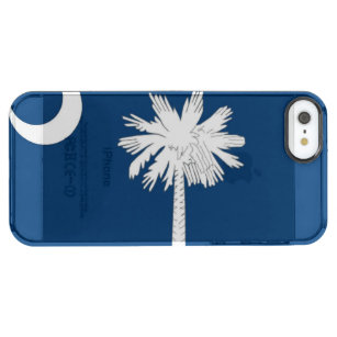 Coque iPhone Clear SE/5/5s Drapeau de l'État de Caroline du Sud