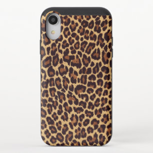 Coque Coulissante Pour iPhone XR Exotic Faux Leopard Imprimer