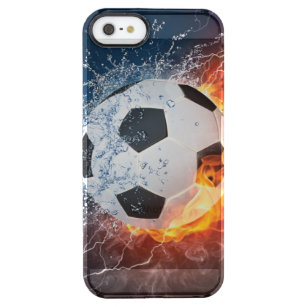 Coque iPhone Clear SE/5/5s Flamme Football/Balle de Football Jeu d'oreiller