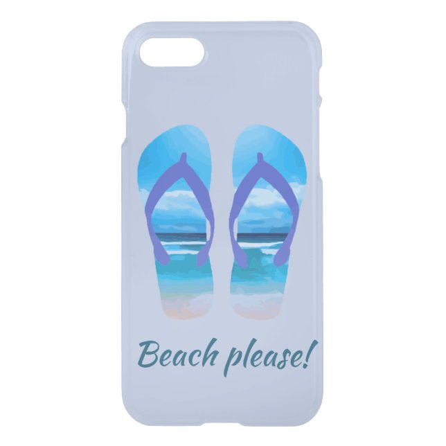 Coque Uncommon Pour iPhone Fun Flip Flops Summer Beach Art Beach Veuillez Cit (Dos)