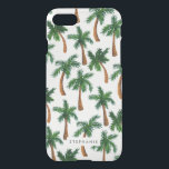 Coque Pour iPhone SE/8/7 Case Impression personnalisée d'un palmier<br><div class="desc">Design d'impression de palmiers peint à la main et qui peut être personnalisé avec votre nom.</div>
