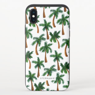 Coque Coulissante Pour iPhone X Impression personnalisée d'un palmier