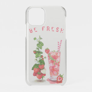 Coque Pour iPhone 11 Pro Jus de fraise frais Boisson Cool - Fruits d'été