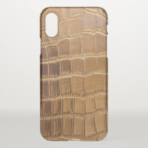 Coque iPhone X Motif de la peau des animaux en cuir de crocodile 