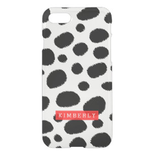 Coque Pour iPhone SE/8/7 Case Motif moderne de taches de guépard noir et blanc
