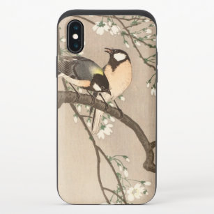 Coque Coulissante Pour iPhone X Oiseau chevalier asiatique japonais