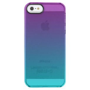 Coque iPhone Clear SE/5/5s Ombre pourpre et turquoise