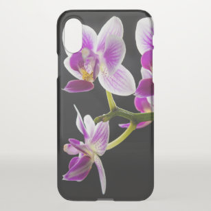 Coque iPhone X Orchidée blanche et violette