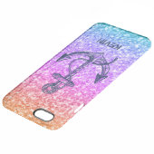 Coque Uncommon Pour iPhone Parties scintillant colorée Dégradé Ancre nautique (Haut)