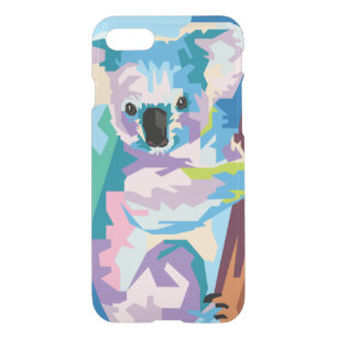 Coque Pour iPhone SE/8/7 Case Pop Art coloré Koala Portrait