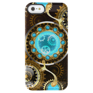 Coque iPhone Clear SE/5/5s Steampunk Rusty Background