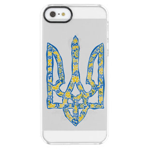 Coque iPhone Clear SE/5/5s trident de l'emblème national ukrainien tryzub eth