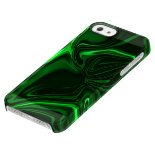 Coque iPhone Permafrost® SE/5/5s Tu plies and folds green nickeled on dark