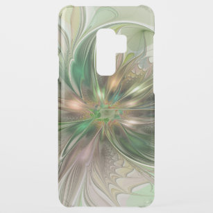 Coque Uncommon Pour Samsung Galaxy S9 Plus Imaginaire coloré Moderne Fleur Fractale Abstraite