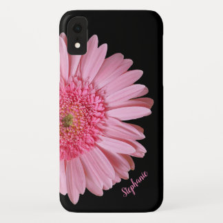 Coque XR pour iPhone en fleurs de Gerber rose