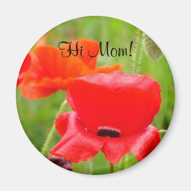 Coquelicots aimant Salut Maman ! Fleurs de pavot (Devant)