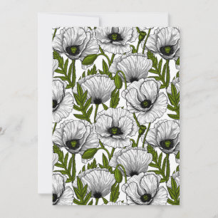 Coquelicots blancs sur fond blanc