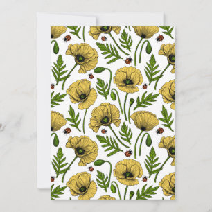 Coquelicots jaunes et coccinelles