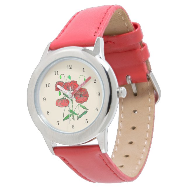 Coquelicots Montre (Incliné)