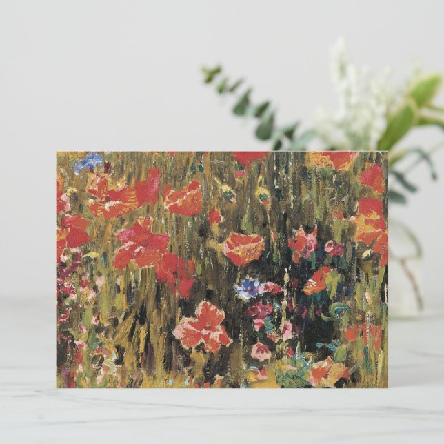 Coquelicots par Robert Vonnoh, Impressionnisme Vin (Debout devant)