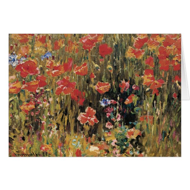 Coquelicots par Robert Vonnoh, Impressionnisme Vin (Devant horizontal)