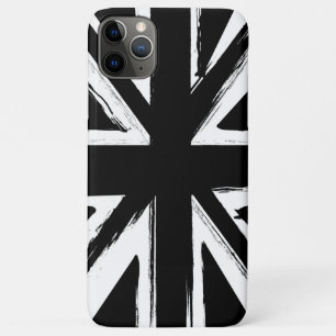 COQUE Case-Mate POUR iPhone レトロの抽象的で黒い英国国旗の設