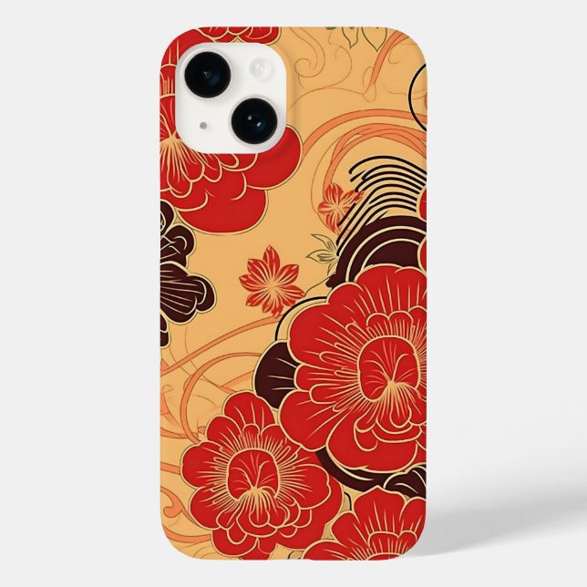 COQUES Case-Mate iPhone 日本の伝統的なヴィンテージデザインを使用したアート作品 (Verso)